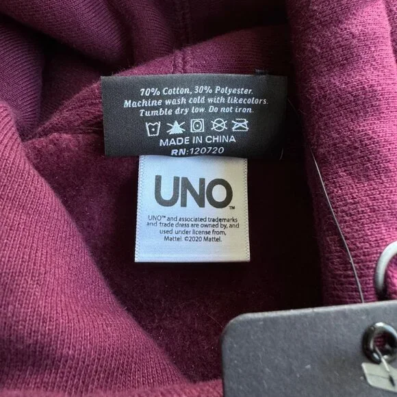 THE HUNDREDS UNO Graphic Hoodie Mens L NWT Wild Burgundy Sweatshirt NEW Large - Picture 10 of 14